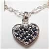 Image 1 : Silver Sapphire Necklace (~weight 6.2g), Suggested Retail Value $250 (Estimated Selling Price from $