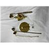 Image 1 : 5pc Vintage Brass Lot, Includes 40yr Dial Calendar, 3 Candle Snuffers, and Brass Door Knocker