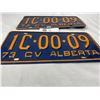 Image 2 : A Pair of 1973 Alberta License Plates