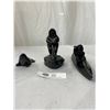 Image 2 : 3pc Inuit/Eskimo Figures Includes Glass Seal, 2 Hunters, Pearlite. 5 Tall Hunter, Kayak Figure 9 Lon