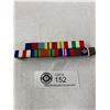Image 2 : WW2 Ribbon Bar With Silver Canadian Maple Leaf