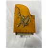 Image 2 : 1940s Grand Piano Music Box Carmel Coloured Bakelite Top with Golden Gilt Body