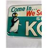Image 2 : Vintage 1960s Large Kool Cigarate Sign, Willy Penguin, Great Graphics 25x11