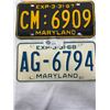 Image 2 : 3 Maryland License Plates 1966-69