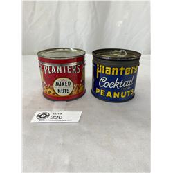 Two 1950s Planters Peanit Tins, Toronto Canada