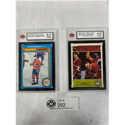 2 Graded Montreal Canadians Hockey Cards