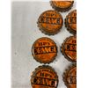 Image 2 : 15 -1940s H3's Orange Pop Cork Top Bottle Caps, North Battleford Saskatchuwan