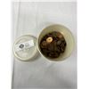 Image 1 : Old Tabacco Jar Filled With Canadian Pennies