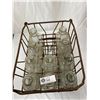 Image 1 : Lot Of 10 Vintage Milk Bottles In Old Milk Crate