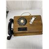 Image 1 : Nice Vintage Rotary Telephone On A Wooden Case
