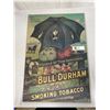Image 1 : Vintage Bull Durham Smoking Tobacco Advertisement On Wood Board 16x25