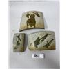Image 1 : Lot of 3 Signed Soapstone Plaques
