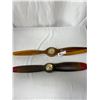 Image 1 : Two Vintage Propeller Clocks As Found