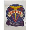 Image 2 : 1950s Vintage Baseball Embroidered Wool Sew On Patches