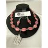 Image 2 : Pink Necklace And Earings Set With 925 Clasp