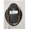 Image 1 : Nice Handmade Amber And Turquoise Necklace With A 925 Clasp
