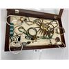 Image 2 : Small Display Case Filled With Costume Jewlery