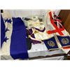 Image 1 : Nice Lot Of Masons Flags, Aprons, Etc