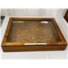 Image 1 : A Nice Vintage Well Made Display Case with Glass Lid 20 x16 x 3.5
