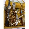 Image 2 : Vintage Jewelry Box Full of Jewelry, Wristwatches, Rings, etc