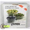 Image 1 : 3 PIECE PYREX BOWL SET