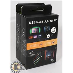 LOT OF 2 NEW TV/GAMING MONITOR LED LIGHT KITS