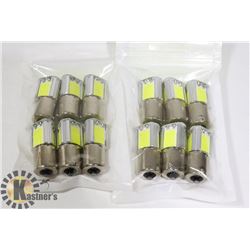 LOT OF 12 NEW RV/AUTO LED BULBS - COOL WHITE