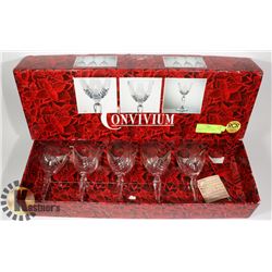 5 PIECE CONVIVIUM CRYSTAL GLASSES