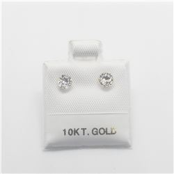10K YELLOW GOLD WHITE TOPAZ(0.45CT) EARRINGS