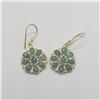Image 1 : SILVER EMERALD EARRINGS