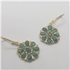 Image 2 : SILVER EMERALD EARRINGS