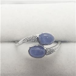 SILVER TANZANITE RING (~SIZE 8.5)