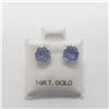 Image 1 : 10K YELLOW GOLD TANZANITE(3CT)  EARRINGS