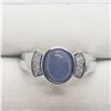 Image 1 : SILVER TANZANITE  RING (~SIZE 8.75)