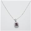 Image 2 : SILVER RUBY 18"(1.6CT) NECKLACE
