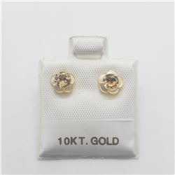 10K YELLOW GOLD CITRINE 2IN1(0.3CT)  EARRINGS