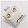 Image 2 : 10K YELLOW GOLD CITRINE 2IN1(0.3CT)  EARRINGS