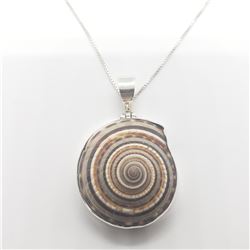 SILVER SNAIL 18" NECKLACE