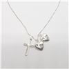 Image 2 : SILVER 3 PENDENT 18"  NECKLACE