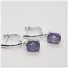 Image 1 : SILVER AMETHYST(4CT)  EARRINGS