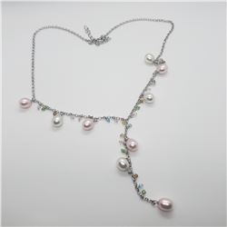 SILVER FRESH WATER PEARL 16-18" 12G NECKLACE