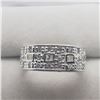 Image 1 : SILVER CUBIC ZIRCONIA  RING (~SIZE 6.75)