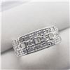 Image 2 : SILVER CUBIC ZIRCONIA  RING (~SIZE 6.75)