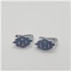 Image 1 : SILVER SAPPHIRE(4CT)  EARRINGS (~WEIGHT 6G)