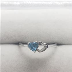 SILVER BLUE TOPAZ  RING (~SIZE 6)