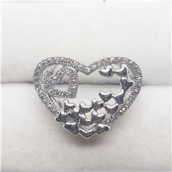 SILVER CUBIC ZIRCONIA  RING (~SIZE 6.5)