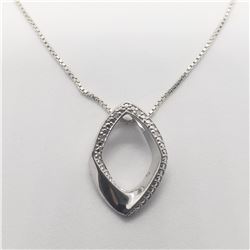 SILVER DIAMOND 18"  NECKLACE
