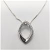 Image 1 : SILVER DIAMOND 18"  NECKLACE