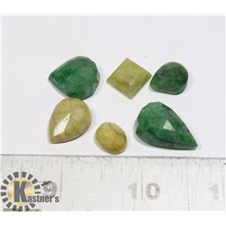 #164-EMERALD/ YELLOW SAPPHIRE 65.05ct