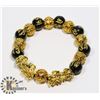 Image 1 : #220-BLACK OBSIDIAN PI XIU BRACELET 12mm/ 7.5"